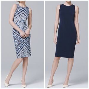 WHITE HOUSE BLACK MARKET Reversible Sleeveless Knit Sheath Dress/ Size XXS